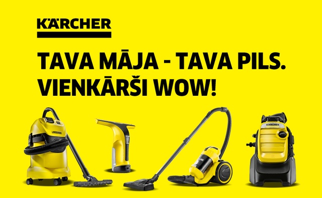 Spēcīgi un efektīvi tīrīšanas risinājumi – uztici tīrīšanas darbus Kärcher ierīcēm!