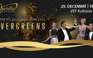 Operetes teātris gada nogalē aicina  uz krāšņu Jaungada koncertu "Evergreens"