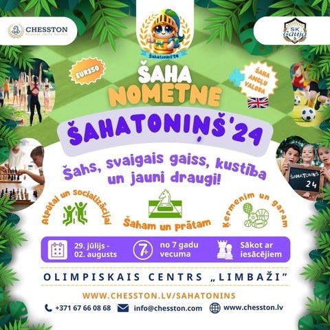 Vasara ziņa no CHESSTON online šaha skolas!